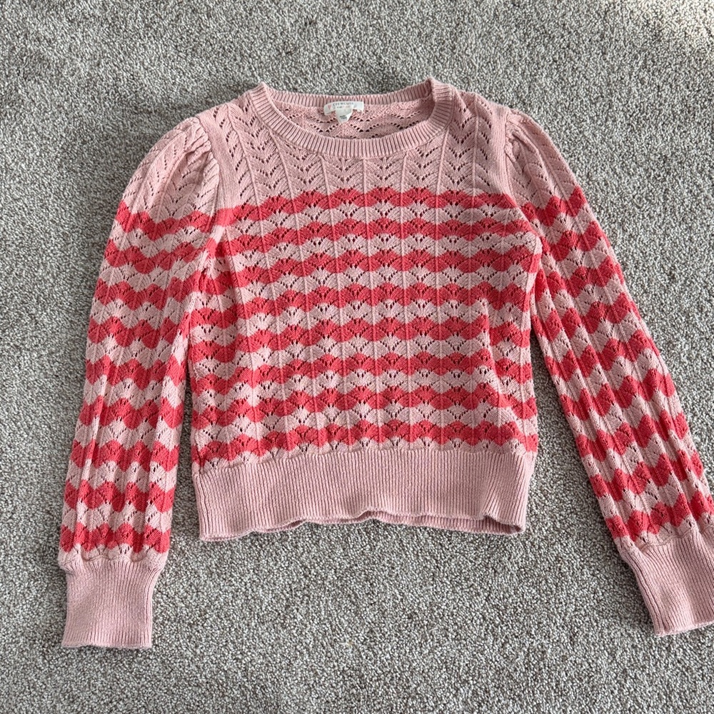 Crewcuts Pink and Red Patterned Women's Sweater